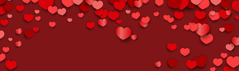 Valentines Day Background Design with Heart Stickers Scattered