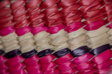 Close up of a rattan basket