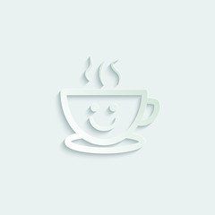 paper coffee icon. Cup of coffee  icon. Logo for cafe or restaurant