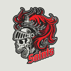 The Saints Skull Emblem for E-Sports Logo