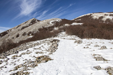 Fototapeta na wymiar Paesaggio invernale delle Madonie in Sicilia
