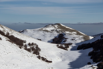 Paesaggio invernale delle Madonie in Sicilia