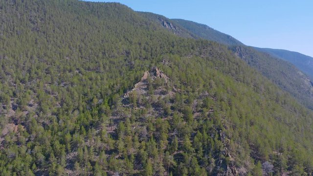ProRes. Hills on the shore of the lake Baikal. Landscape.