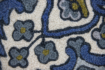 Close up from ornaments of a carpet