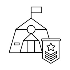 tent military force with medal