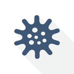 Virus vector icon, bacteria, pathogen, infection concept flat design illustration