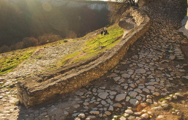 ancient road to the cave city