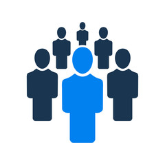 Group of people icon, team symbol, communication icon