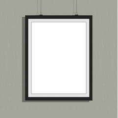 Black frame gray background For illustration of various work - Vector