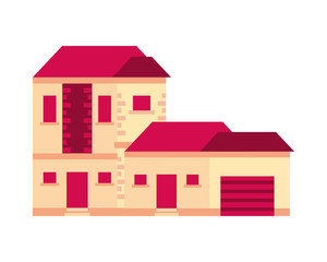 house building front facade icon
