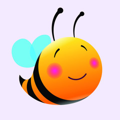 Happy Bee Flying