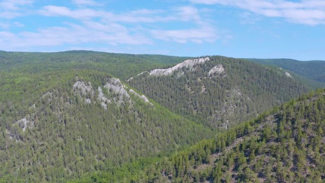 ProRes. Hills on the shore of the lake Baikal. Landscape.