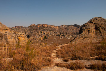 Landscape of Isalo National Park in Madagascar