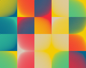 Abstract geometric vector pattern with transition effect
