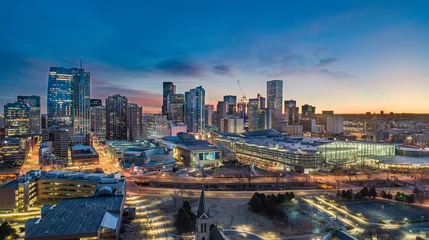 Foto op Canvas Denver, Colorado, USA Drone Skyline Aerial © Kevin Ruck