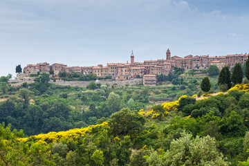 Obraz premium Italian country side landscape in Monteleone d'Orvieto, Umbria