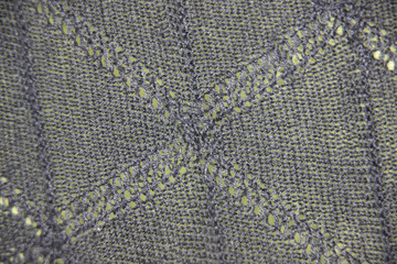 Close up of a knitted textile