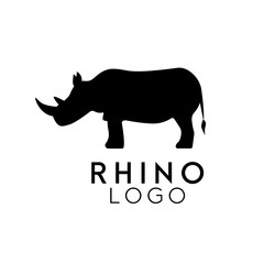 Vector illustration of a simple rhino logo concept.