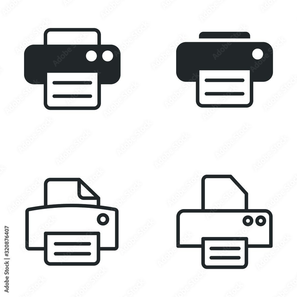 Poster fax icon template color editable. printer symbol vector sign isolated on white background illustration for graphic and web design.