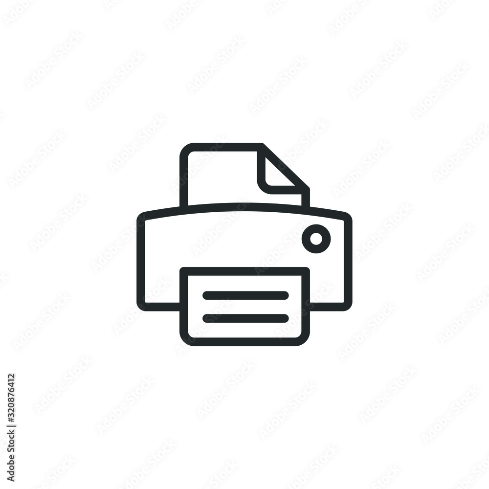 Poster fax icon template color editable. printer symbol vector sign isolated on white background illustrati