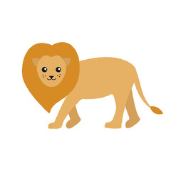 Vector illustration of a cute lion.