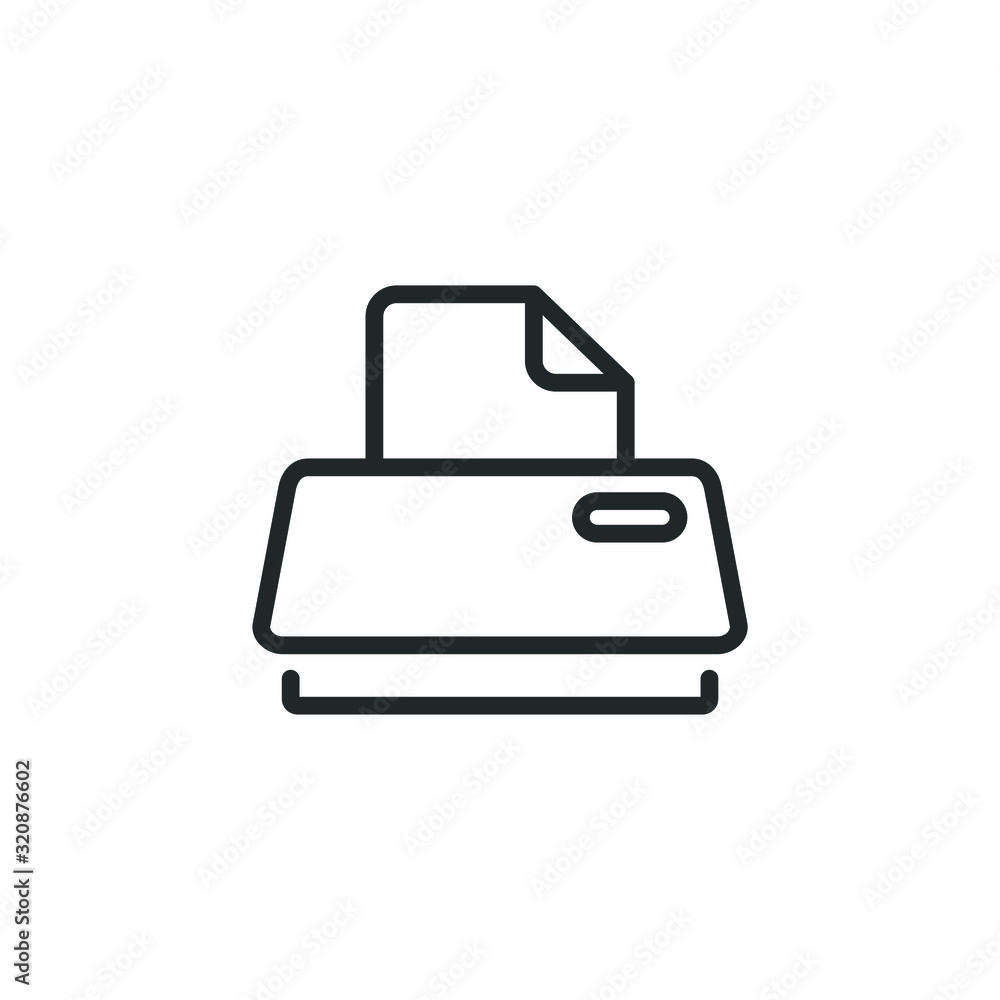 Poster fax icon template color editable. printer symbol vector sign isolated on white background illustration for graphic and web design.