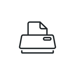 fax icon template color editable. printer symbol vector sign isolated on white background illustration for graphic and web design.