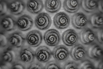 Close up of curly surface