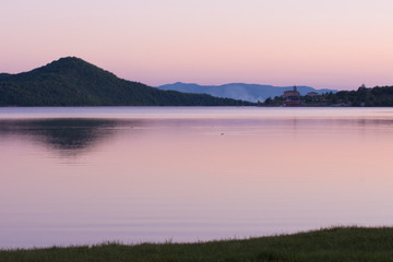 sunset in the lake