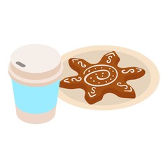 Holiday dessert icon. Isometric illustration of holiday dessert vector icon for web
