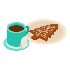 Christmas breakfast icon. Isometric illustration of christmas breakfast vector icon for web