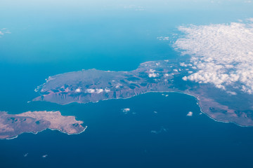 view of the Canary Islands from above