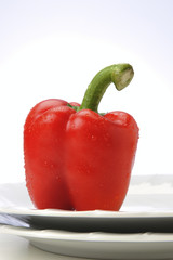 The portrait of food Red Bell pepper