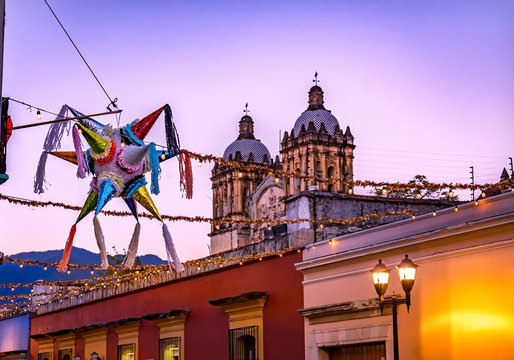 Colorful Mexican Pinata Street Santa Domingo Guzman Oaxaca Mexico