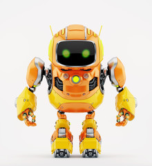 Smart robotic controlled bot, 3d rendering
