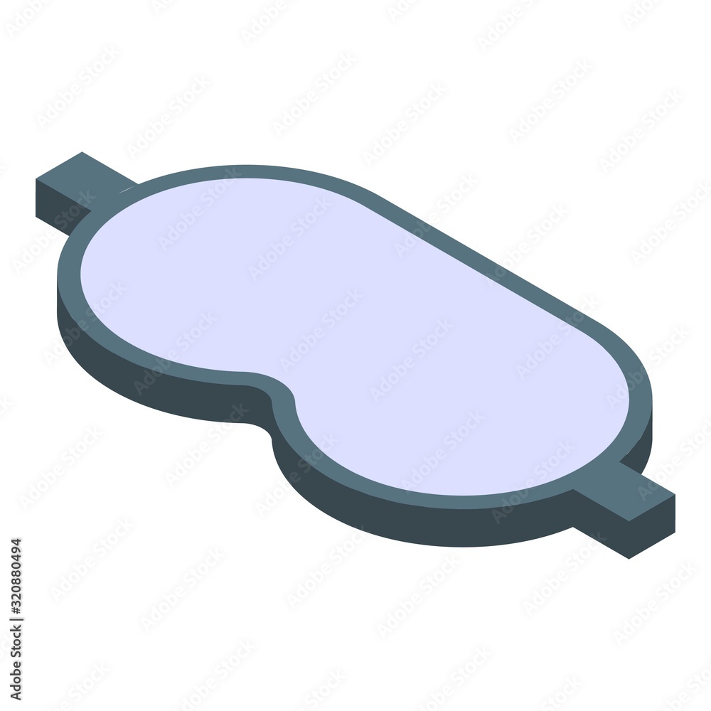 Poster sleeping mask icon. isometric of sleeping mask vector icon for web design isolated on white backgrou