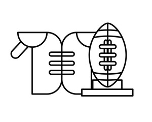 american football sport balloon trophy award with front shirt