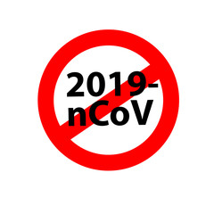 Coronavirus stop symbol. Vector illustration