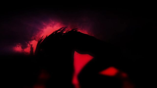 a woman dancing and moving her body in a seductive way inside an environment of smoke and colors, for visualizations and screen content inside clubs, lounges, dance shows,