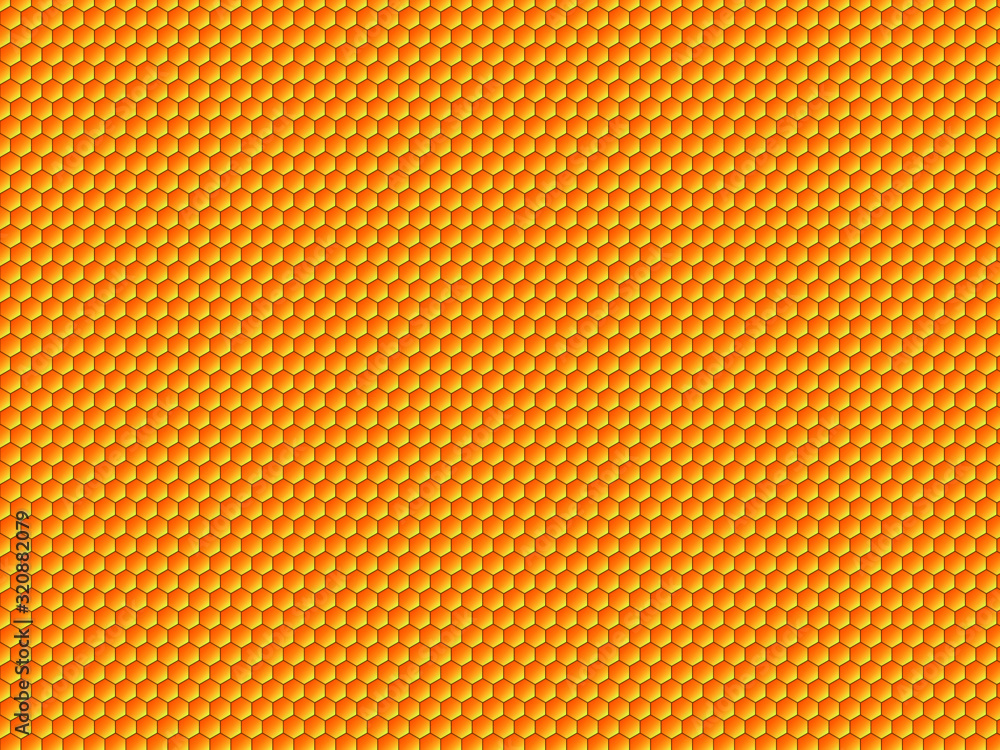 Poster vector background image. yellow leaf with a pattern in the shape of hexagons, similar to a honeycomb