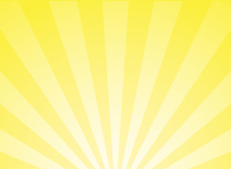 Sunlight rays horizontal background. Yellow color burst horizontal background.