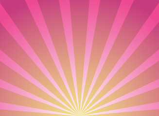 Sunlight horizontal background. Pink and white color burst background.