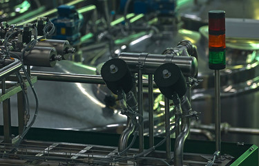 Industrial interior of an old factory building