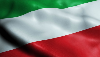 3D Waving Colombia City Flag of Obando Closeup View