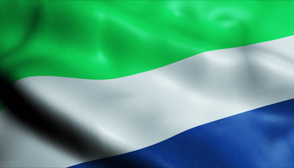 3D Waving Colombia City Flag of La Belleza Closeup View