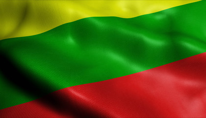 Obraz premium 3D Waving Colombia City Flag of Ibague Closeup View
