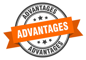 advantages label. advantagesround band sign. advantages stamp