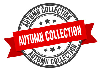 Fototapeta premium autumn collection label. autumn collectionround band sign. autumn collection stamp