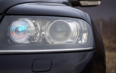 headlight of a car