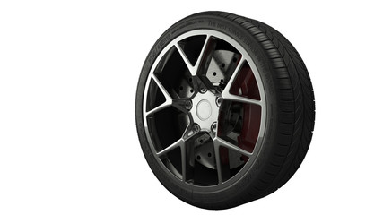 sports rim service station 3D Illustration